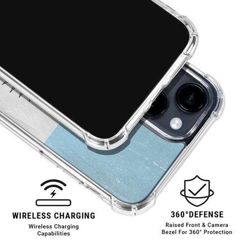 Argentina Flag Distressed iPhone 15 Clear Case